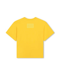 T-shirt à manches courtes à illustrations en coton - Jaune Safran