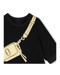 Robe tropme l'œil en coton - Black