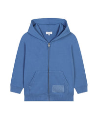 Cardigan à capuche imprimé monogramme en coton - Washblue