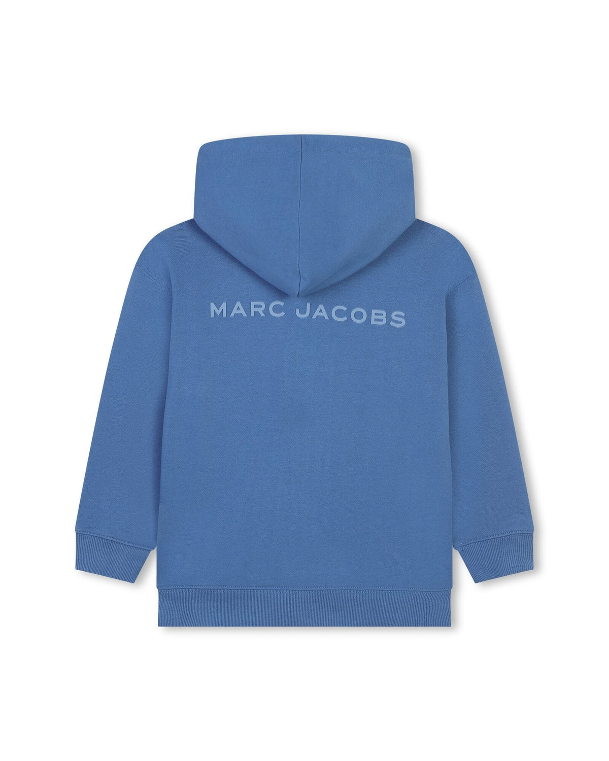 Cardigan à capuche imprimé monogramme en coton - Washblue
