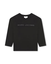 Long-sleeved T-shirt with cotton illustrations - Black