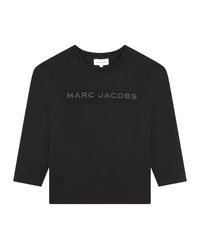 Long-sleeved T-shirt with cotton illustrations - Black