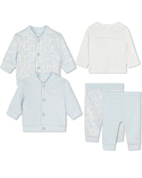 Ensemble en interlock de coton - Bleu Glacier