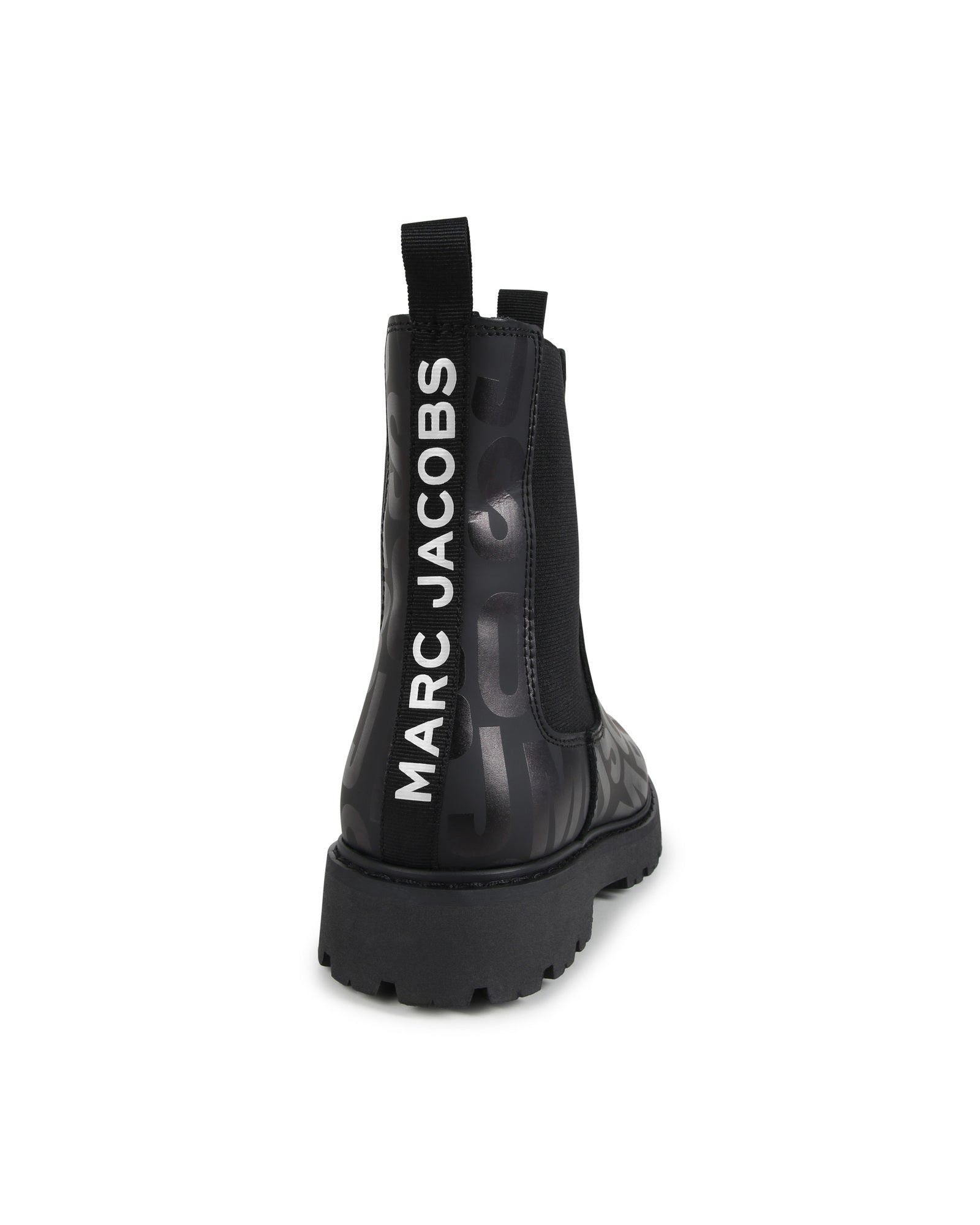 Bottines à imprimé monogramme en cuir - Black