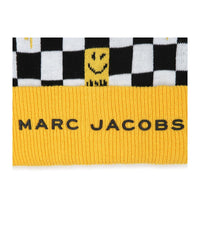 Bonnet jacquard Damier Smiley - Jaune Safran
