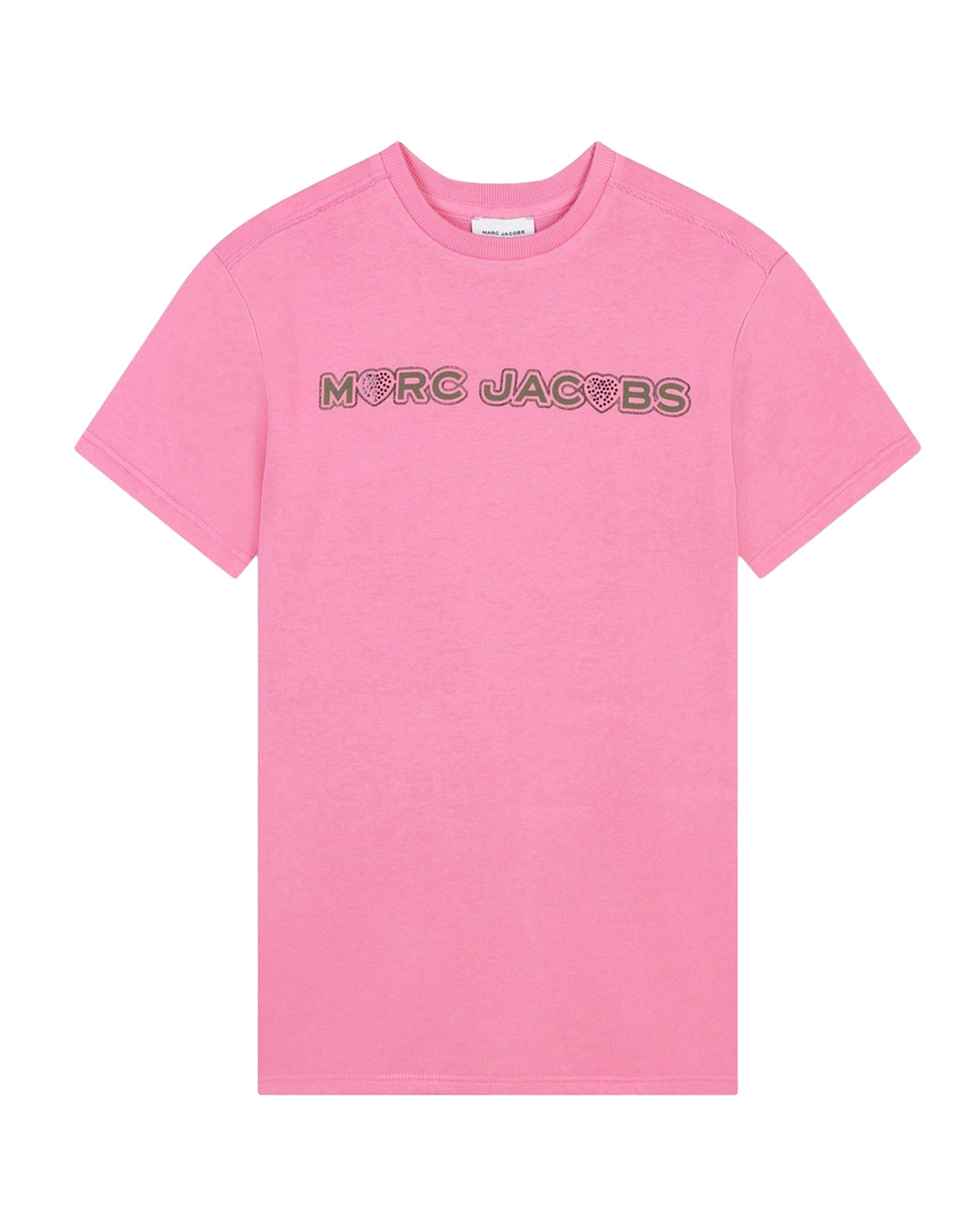 Robe illustration fantaisie en coton - Dark Pink