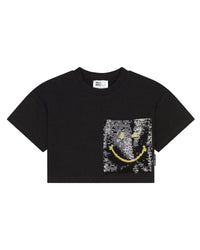 T-shirt courd SmileyWorld en coton - Black