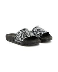 Mules en imprimé - Black