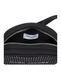 Sac à main en sergé avec strass - Black