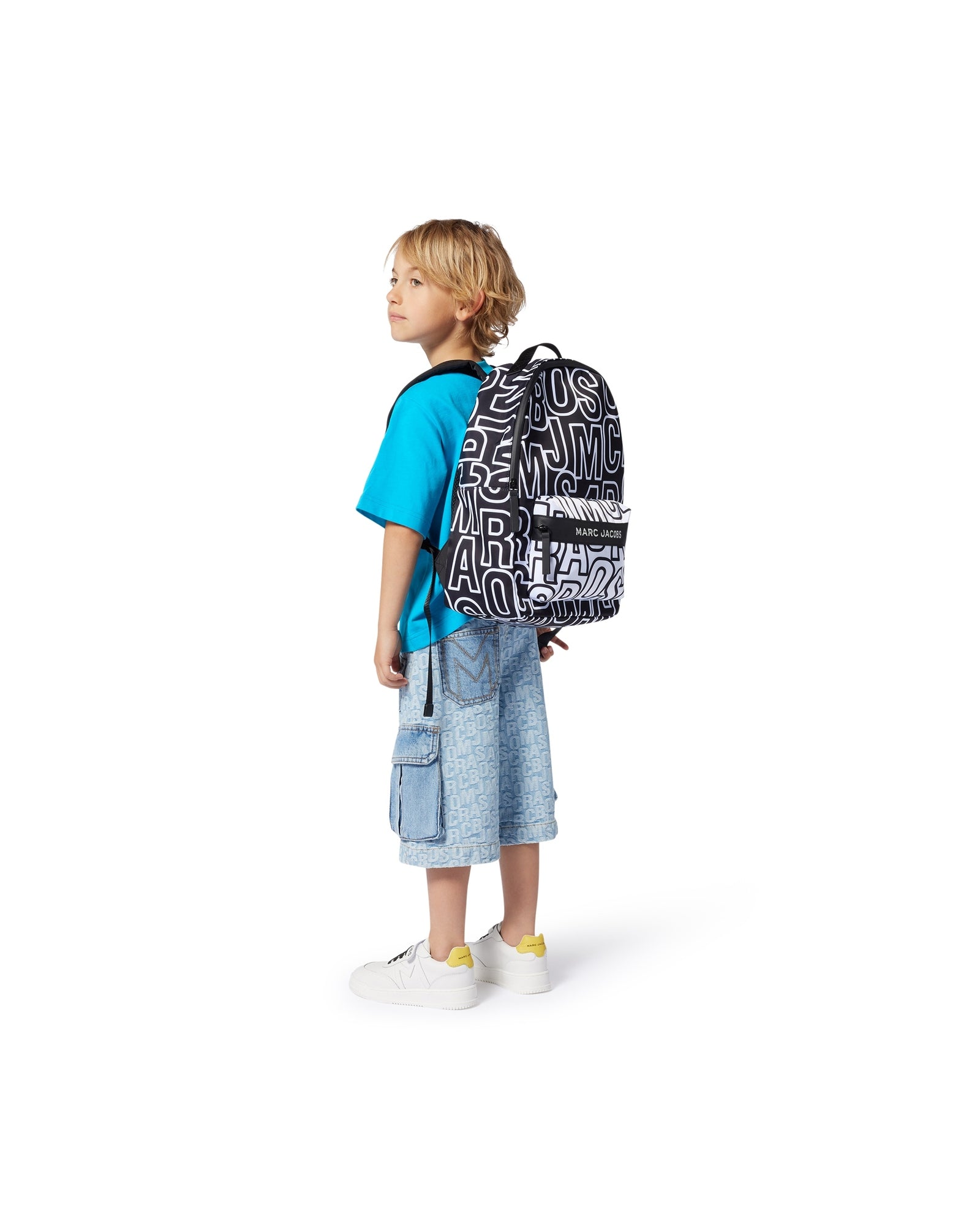Sac à dos avec monogramme imprimé - Noir Blanc
