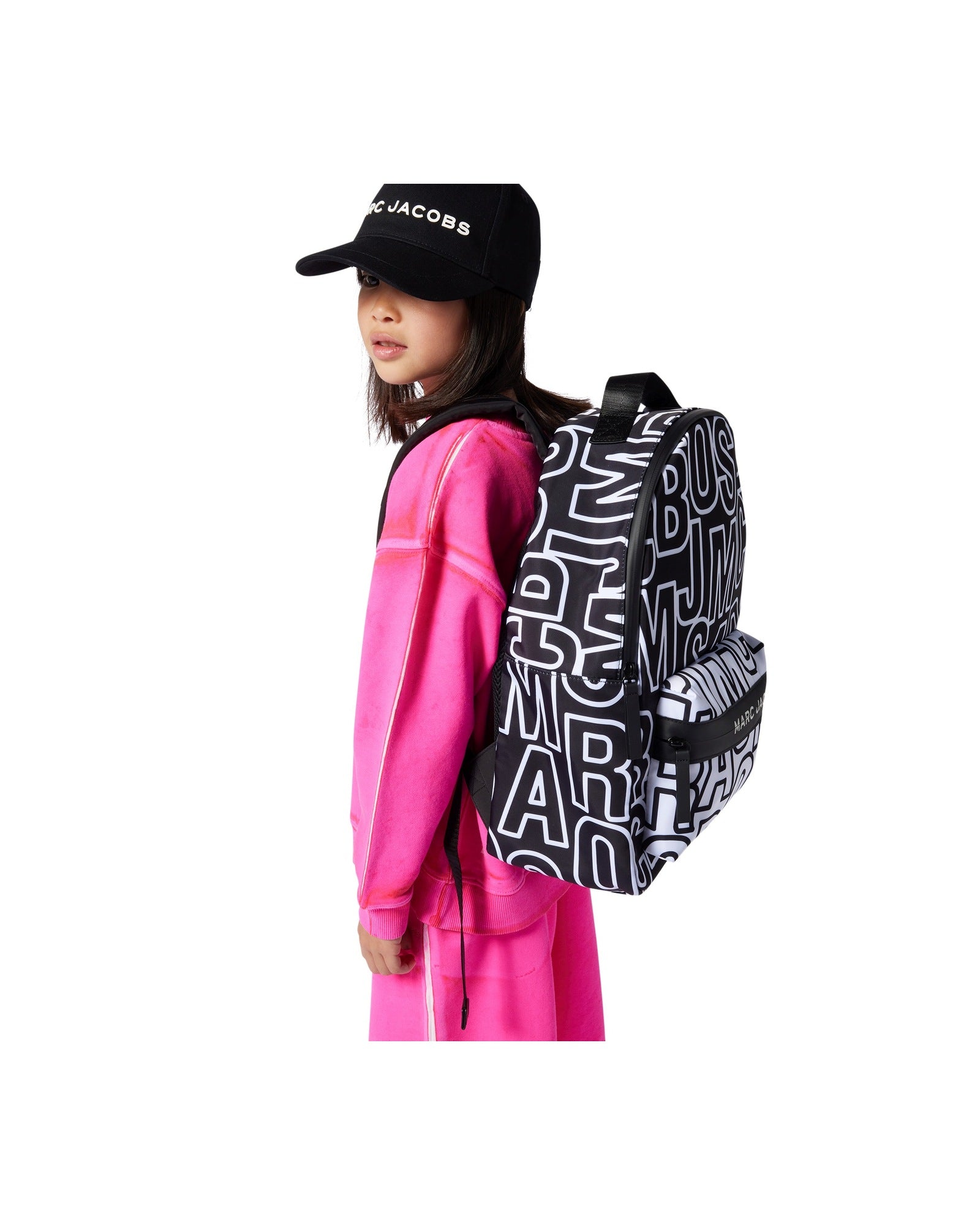 Sac à dos avec monogramme imprimé - Noir Blanc