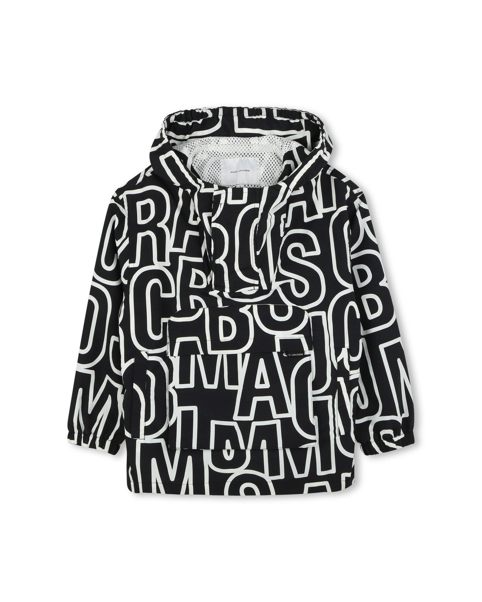 Coupe-vent à capuche en imprimé - Black