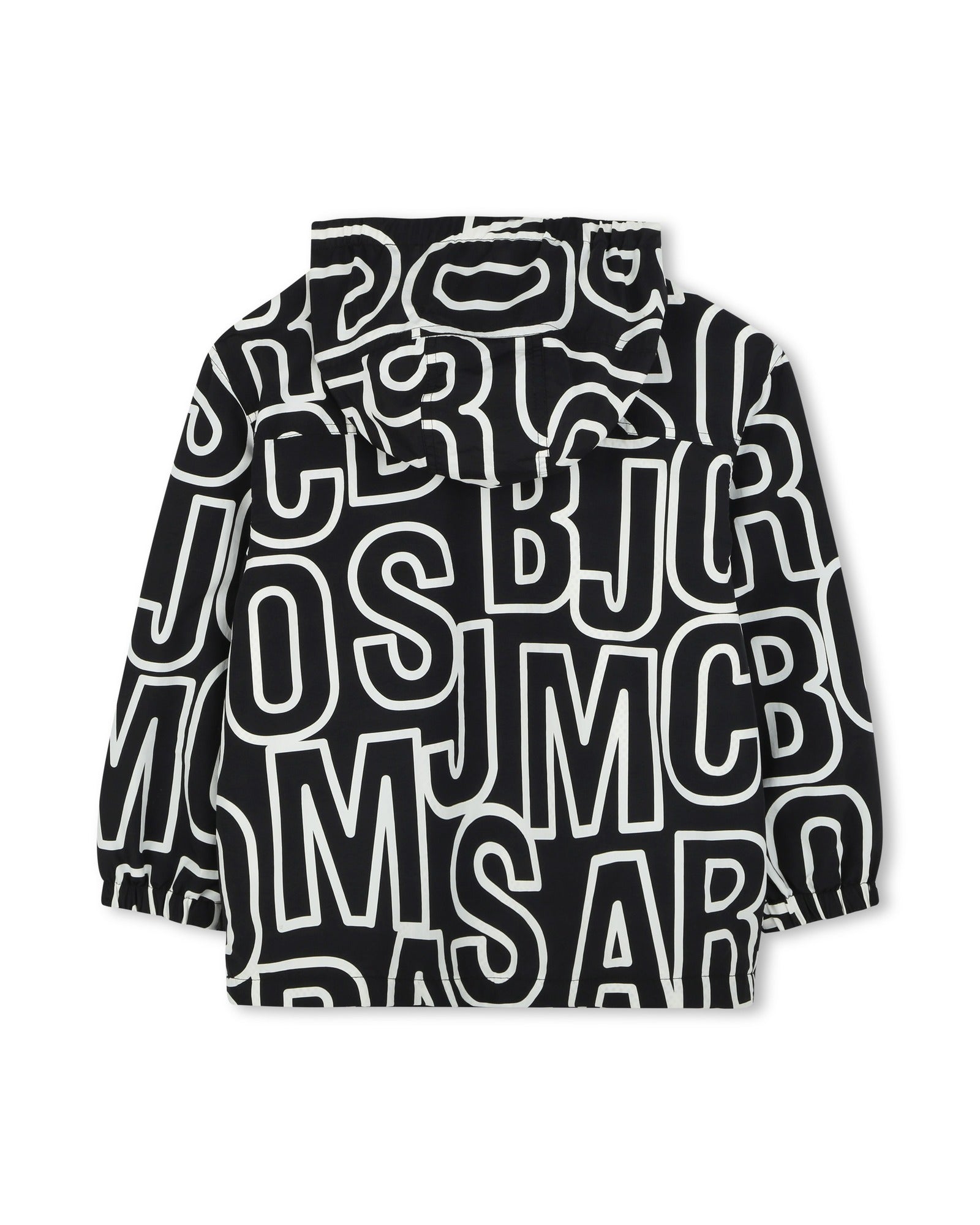 Coupe-vent à capuche en imprimé - Black