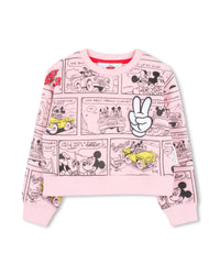 Sweatshirt court en molleton - Rosee