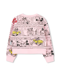 Sweatshirt court en molleton - Rosee