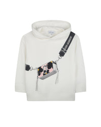 Sweatshirt avec logo en coton - Ivoire Past