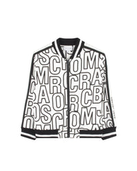 Cotton monogram cardigan - Black