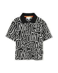 Monogrammed polo shirt - Black