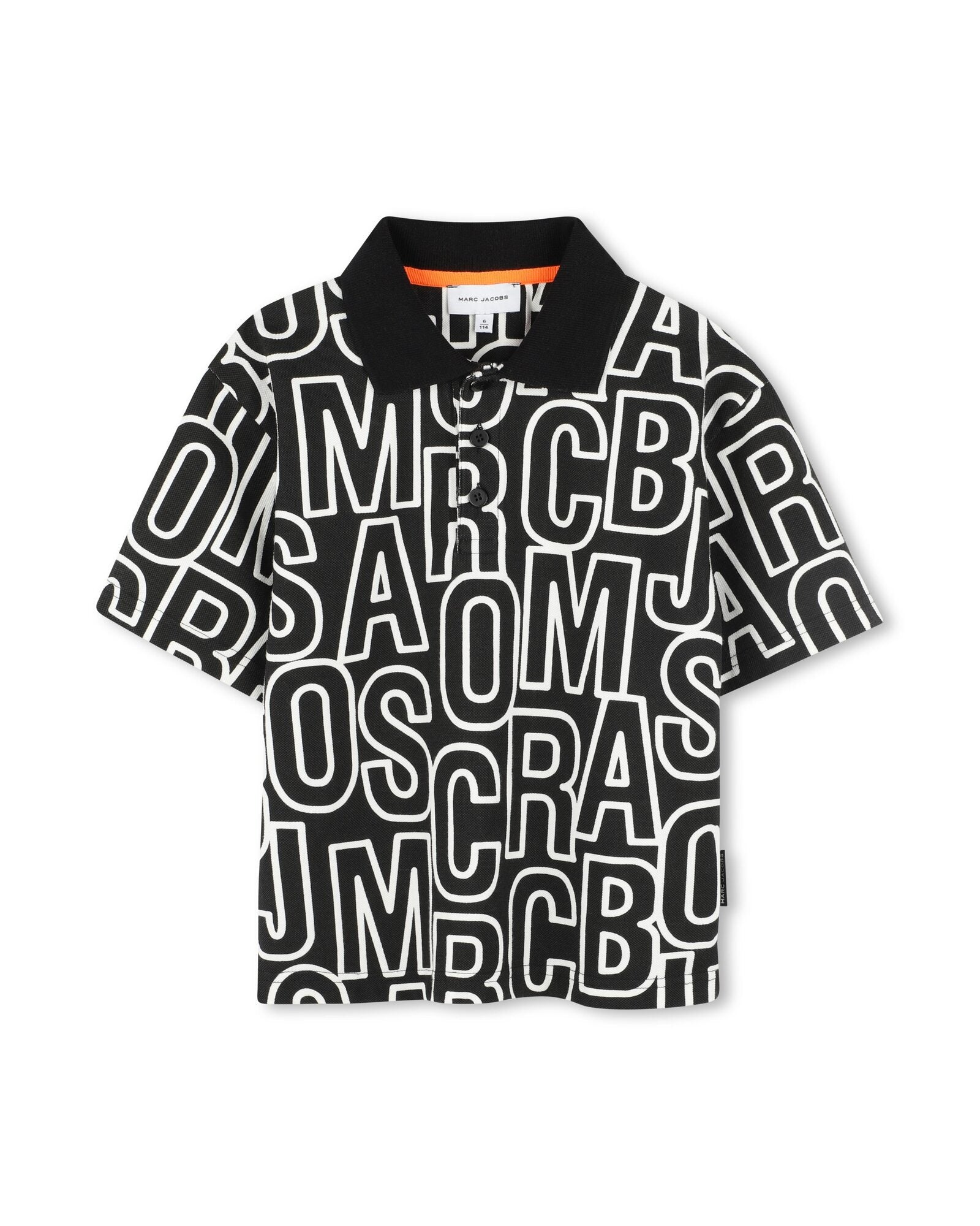 Monogrammed polo shirt - Black
