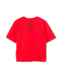 T-shirt avec illustration en coton - Rouge Orange