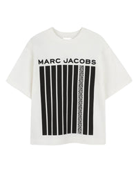T-shirt avec monogramme à imprimé en coton - Ivoire Past