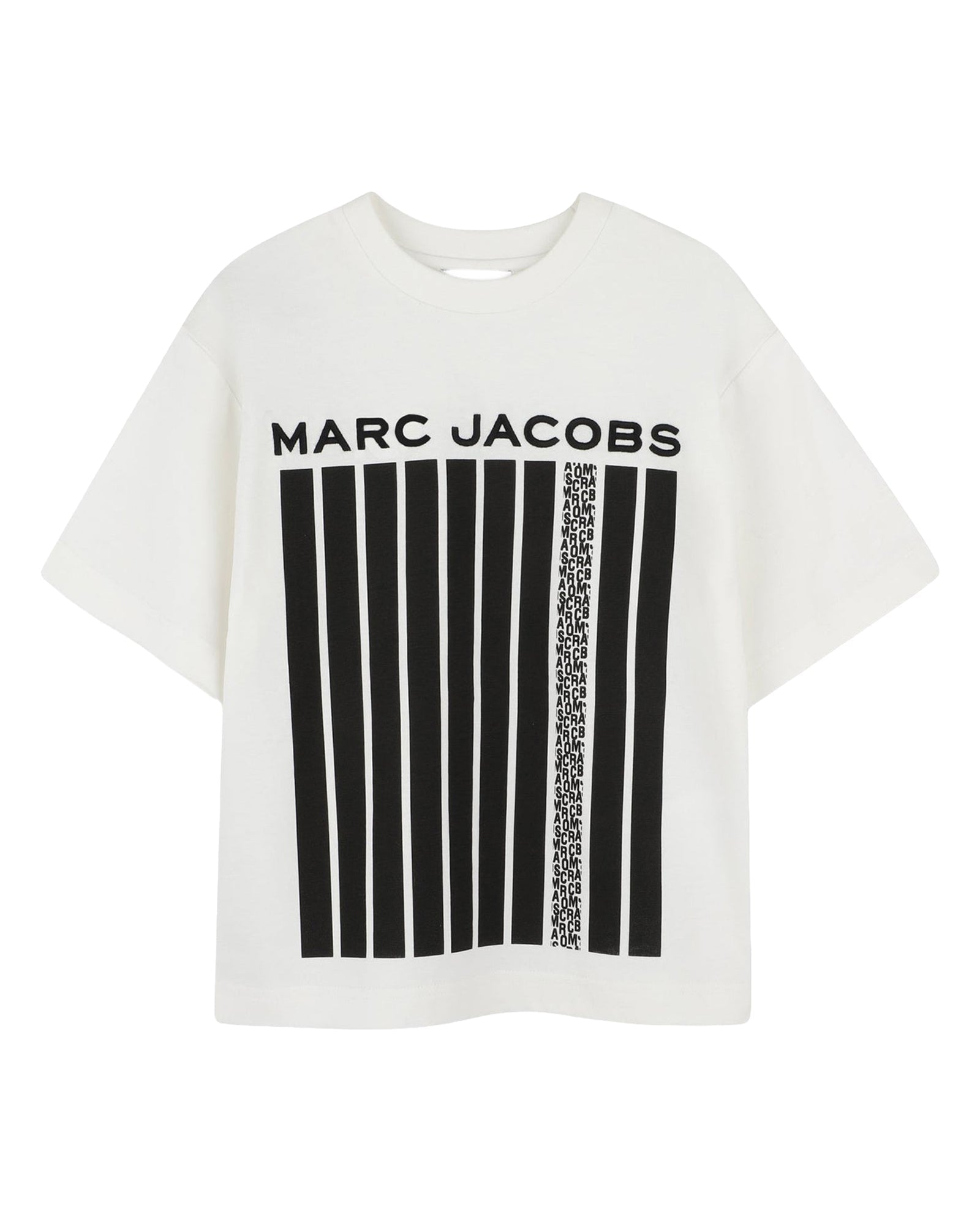 T-shirt avec monogramme à imprimé en coton - Ivoire Past
