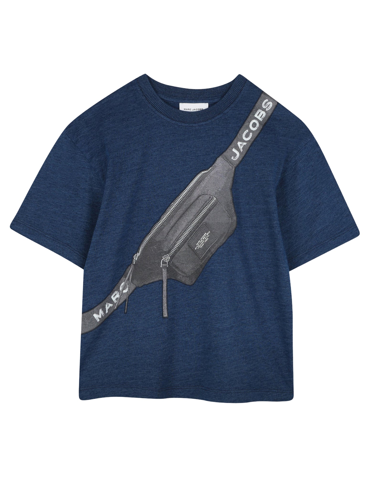 T-shirt with cotton illustration - Denim Blue