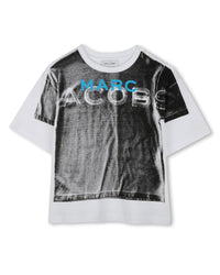 T-shirt à illustration trompe l'œil - Blanc