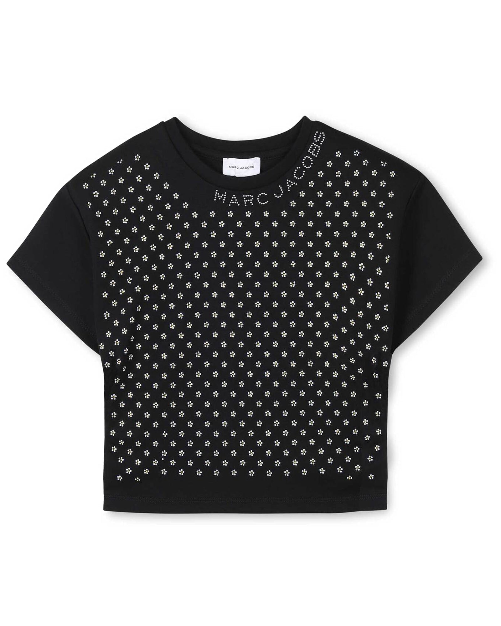 Daisy rhinestone top - Black