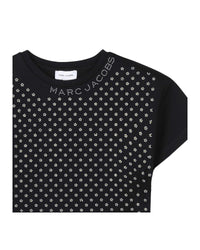 Daisy rhinestone top - Black
