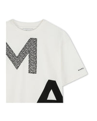 T-shirt avec monogramme imprimé - Ivoire Pastel
