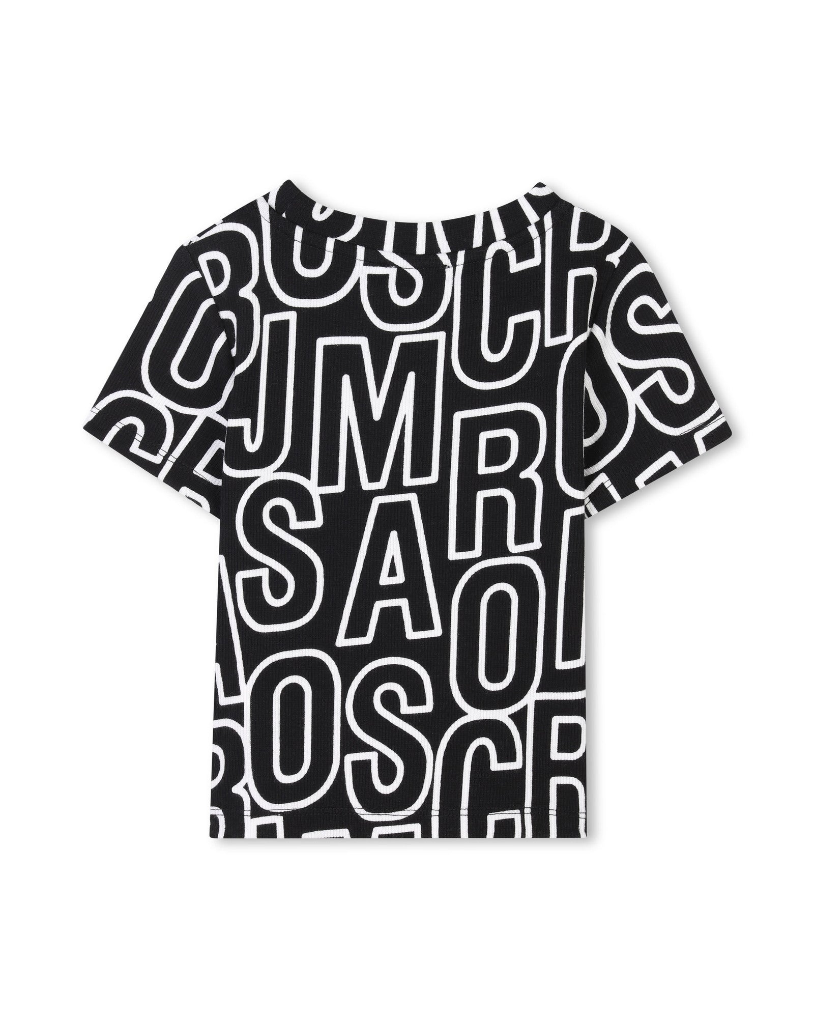 T-shirt court avec monogramme imprimé - Black