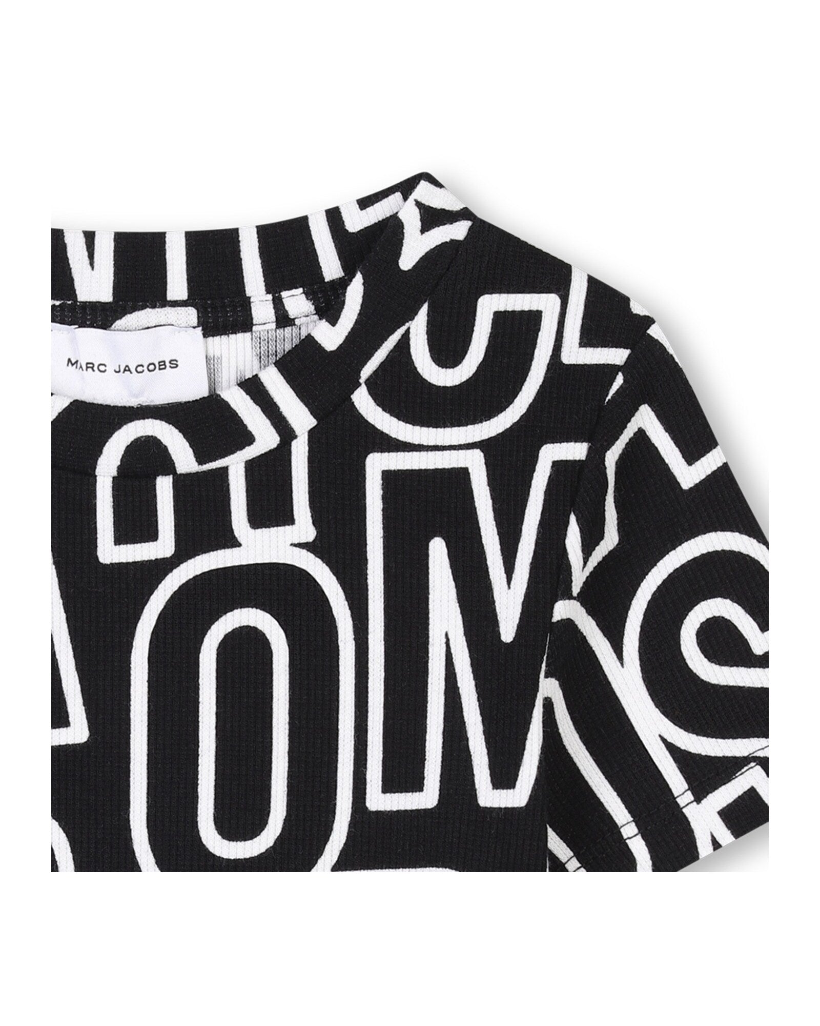T-shirt court avec monogramme imprimé - Black