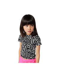 T-shirt court avec monogramme imprimé - Black