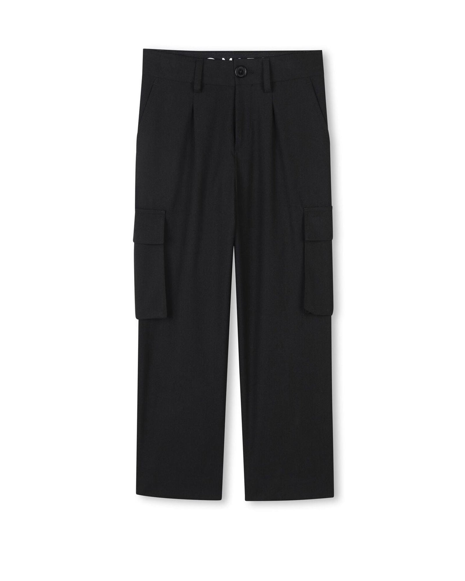 Pantalon multipoches en toile légère - Black