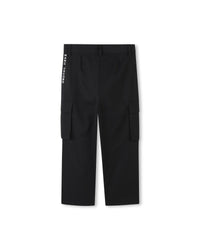 Pantalon multipoches en toile légère - Black