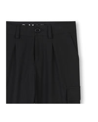 Pantalon multipoches en toile légère - Black