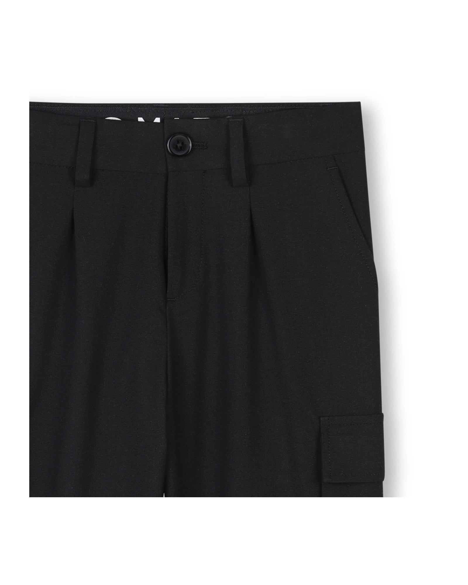 Pantalon multipoches en toile légère - Black