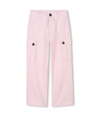 Pantalon multipoches en sergé - Rosee