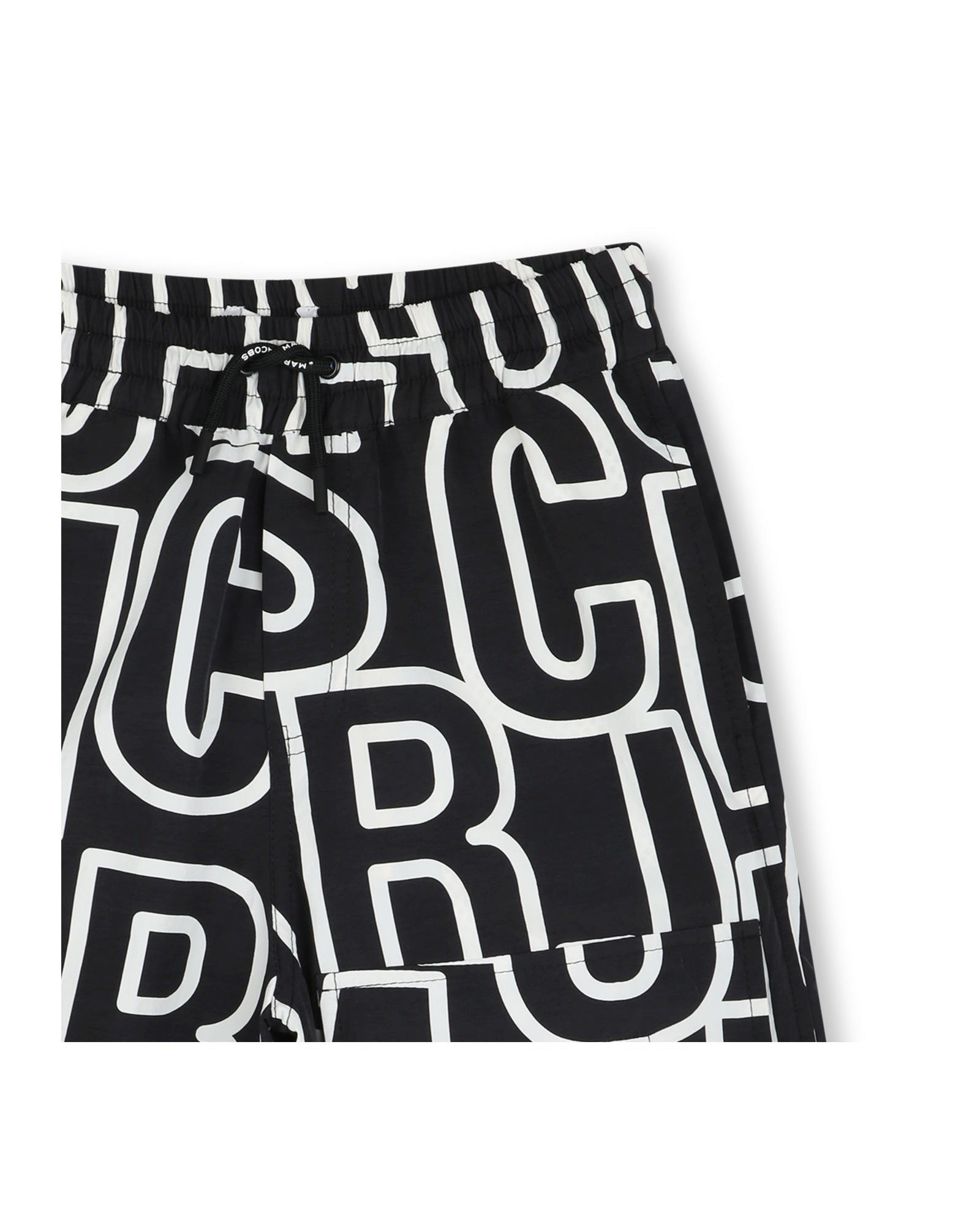 Bermuda long en toile avec imprimé allover - Black