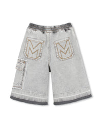 Bermuda long en denim - Black