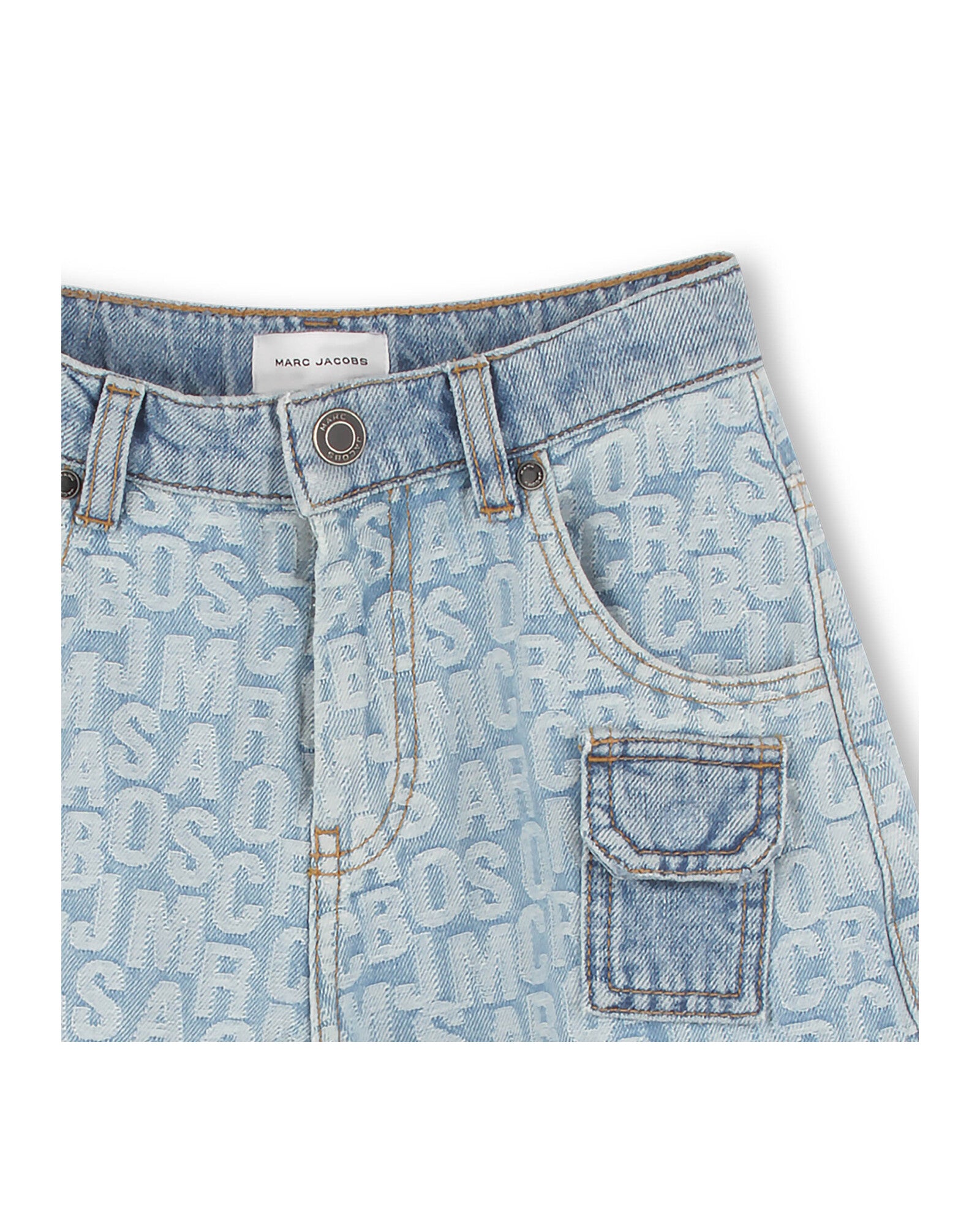 Bermuda long en denim - Denim Blue