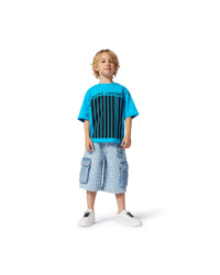Bermuda long en denim - Denim Blue