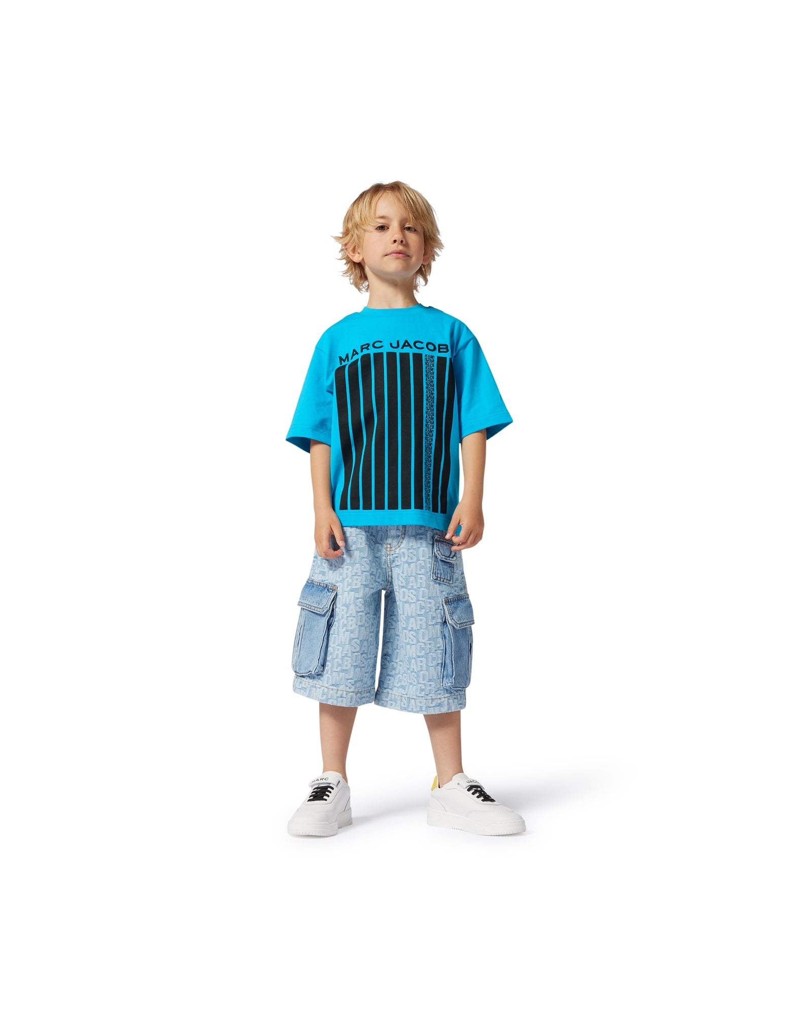 Bermuda long en denim - Denim Blue