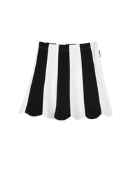 Cotton striped skirt - Black