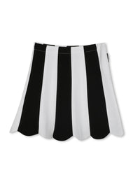 Jupe à rayures en sergé - Black