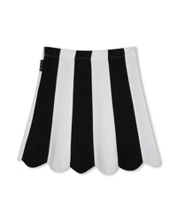 Jupe à rayures en sergé - Black
