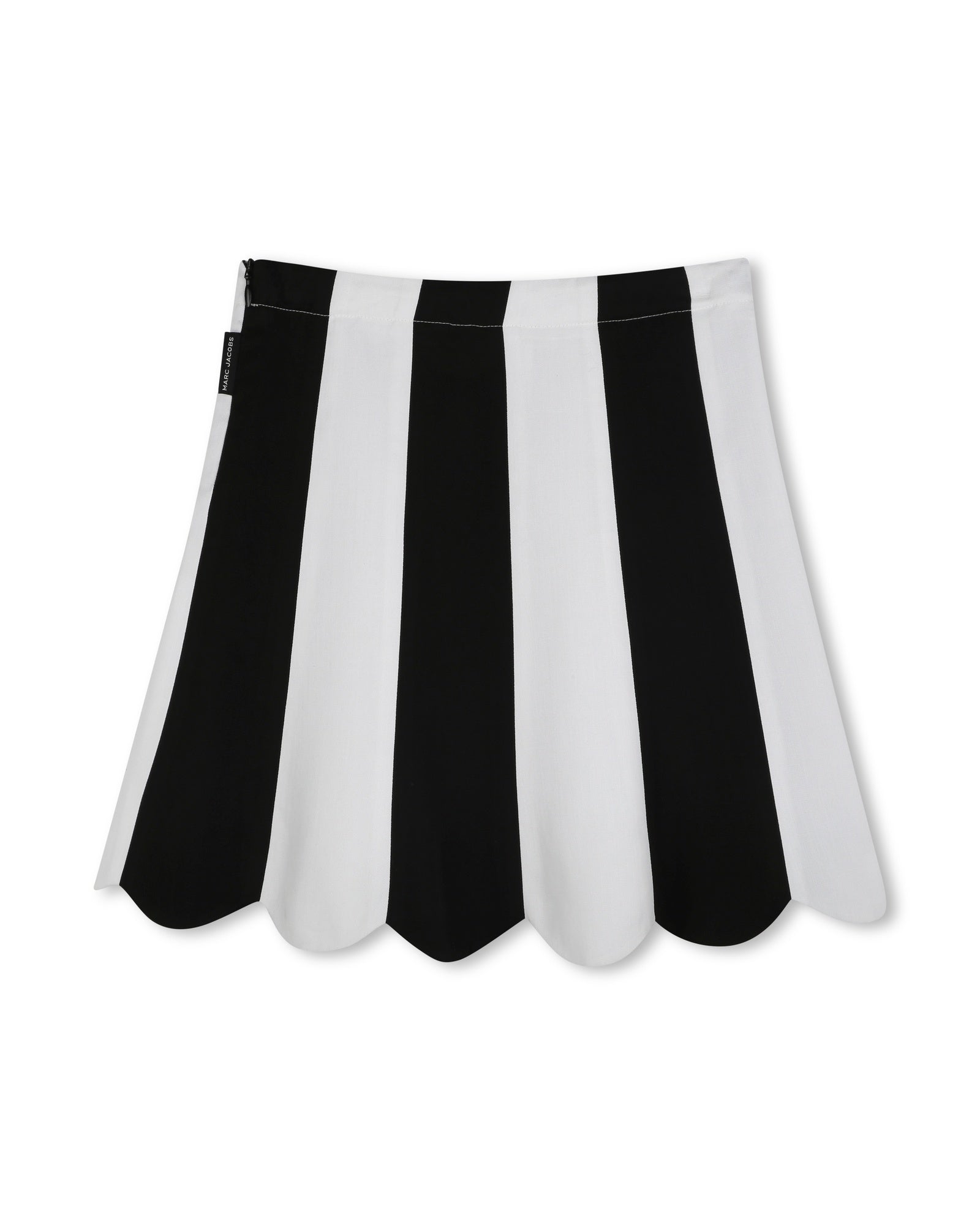 Jupe à rayures en sergé - Black