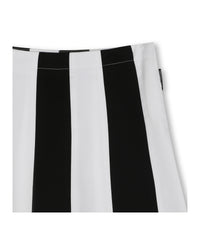 Jupe à rayures en sergé - Black