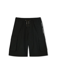Bermuda long multipoches en toile légère - Black